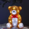 Gifi Ours lumineux marron assis avec noeud rouge