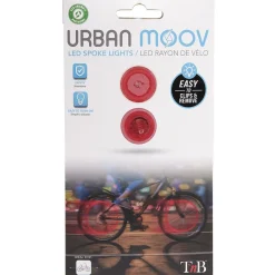 Gifi Pack éclairage pour roues de vélo à led rouge URBAN MOOV