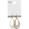 Online Gifi Paire de boucles d'oreilles pendantes forme goutte filigrane métal doré