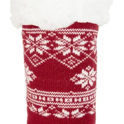 Outlet Gifi Paire de chaussettes de Noël imprimé rouge et blanc