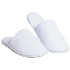 Clearance Gifi Paire de chaussons unisexes polyester blanc - Taille L/XL