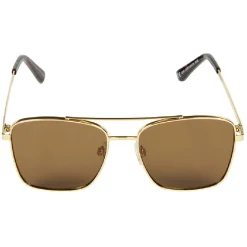 Outlet Gifi Paire de lunettes de soleil femme doré et marron
