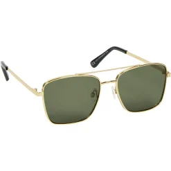 Outlet Gifi Paire de lunettes de soleil femme doré et vert