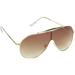 New Gifi Paire de lunettes de soleil femme marron et doré