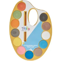 Gifi Palette de peinture 12 couleurs + 1 pinceau