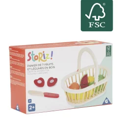 Gifi Jeux D'Imagination Et D'Imitation<Panière avec fruits à couper en bois
