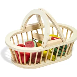 Gifi Jeux D'Imagination Et D'Imitation<Panière en bois avec aliments à découper 12 pièces