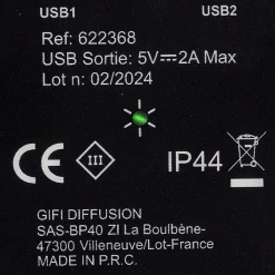 Panneau solaire nomade 10W noir*Gifi