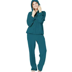 Discount Gifi Pantalon velours uni bleu Taille M