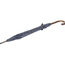 New Gifi Parapluie canne à carreaux bleus et gris