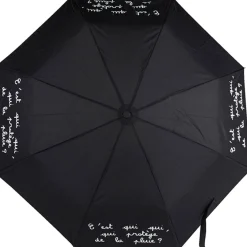 New Gifi Parapluie noir avec inscription blanche
