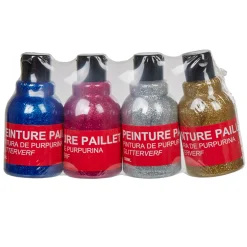 Gifi Peinture pailletée bleu rose argenté doré