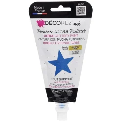 Gifi Peinture paillette bleu 80ml