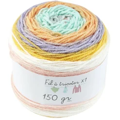 Gifi Pelote de laine acrylique ton jaune 150g