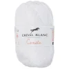 Gifi Pelote fil à tricoter coton et acrylique blanc 50g