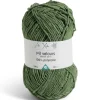 Gifi Pelote fil à tricoter 200m effet velours polyester vert 100g