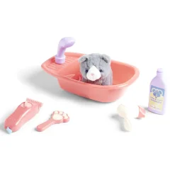 Gifi Eveil<Peluche animal avec baignoire et accessoires
