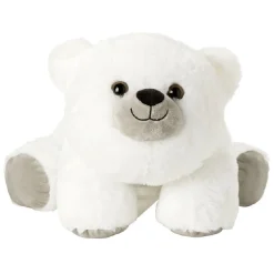 Gifi Eveil<Peluche coussin ours polaire blanc allongé sur le ventre 40 cm