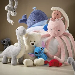Gifi Eveil<Peluche dinosaure gris H.84 cm