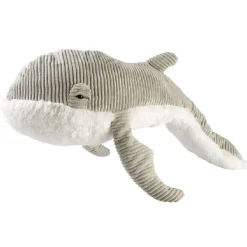 Gifi Eveil<Peluche géante baleine endormie grise et blanche