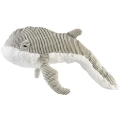Gifi Eveil<Peluche géante baleine endormie grise et blanche