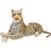 New Gifi Peluche géante Léopard allongé orange et noir