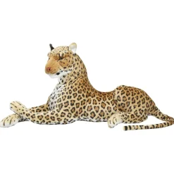 New Gifi Peluche géante Léopard allongé orange et noir