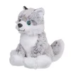 Gifi Eveil<Peluche Husky blanc et gris aux yeux bleus