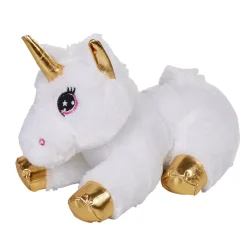 Gifi Eveil<Peluche licorne blanche avec corne et pattes dorées