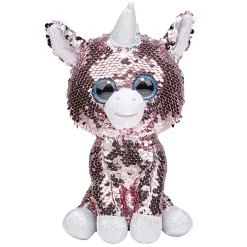 Gifi Eveil<Peluche licorne sequin rose et blanche Choux Bidou