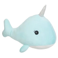 Clearance Gifi Peluche narval douceur bleue et blanche