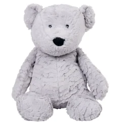 Gifi Eveil<Peluche ours assis polyester gris H.40 cm