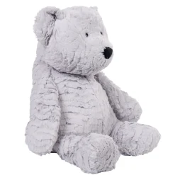 Gifi Eveil<Peluche ours assis polyester gris H.40 cm