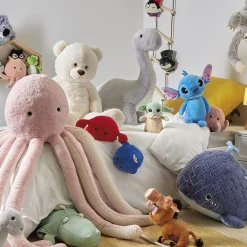 Gifi Eveil<Peluche pieuvre bleu ou rose H120cm