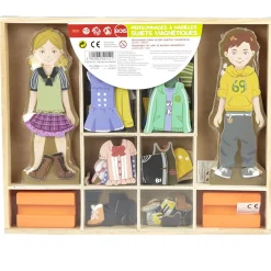 Gifi Jeux D'Imagination Et D'Imitation<Personnages en bois à habiller