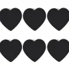 Pince ardoise coeur argenté x6*Gifi Best