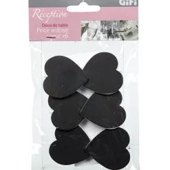 Gifi Pince ardoise coeur blanc x6