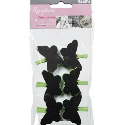 Gifi Pince ardoise papillon vert x6
