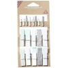 Gifi Pince à linge bois x19 gris et bleu pastel