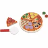 Gifi Jeux D'Imagination Et D'Imitation<Pizza à découper en bois avec ingrédients 26 pièces