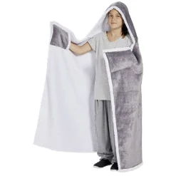 Best Gifi Plaid sweat enfant à capuche intérieur sherpa blanc - 2 modèles