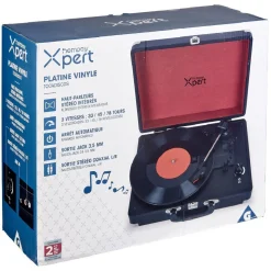 Platine vinyle Homday X-Pert rouge et noire*Gifi Outlet
