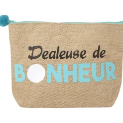 Outlet Gifi Pochette avec pompom en jute