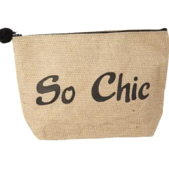 Outlet Gifi Pochette avec pompom en jute