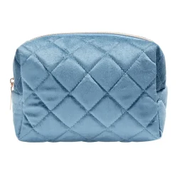 Online Gifi Pochette à cosmétiques en velours beige ou bleu 19x9xH12cm