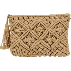 Sale Gifi Pochette en crochet beige
