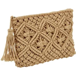 Sale Gifi Pochette en crochet beige