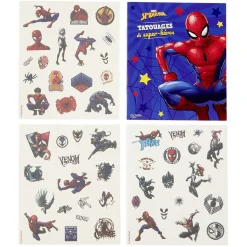 Gifi Pochette tatouage éphémère Spider-Man avec coloriage x7
