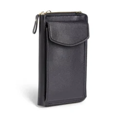 New Gifi Pochette téléphone double zip polyuréthane et métal
