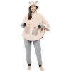 Hot Gifi Poncho chat rose taille XS/S